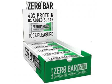 Упаковка батончиков ZERO BAR BioTech USA 20 шт. вкус шоколад фундук (19101H)