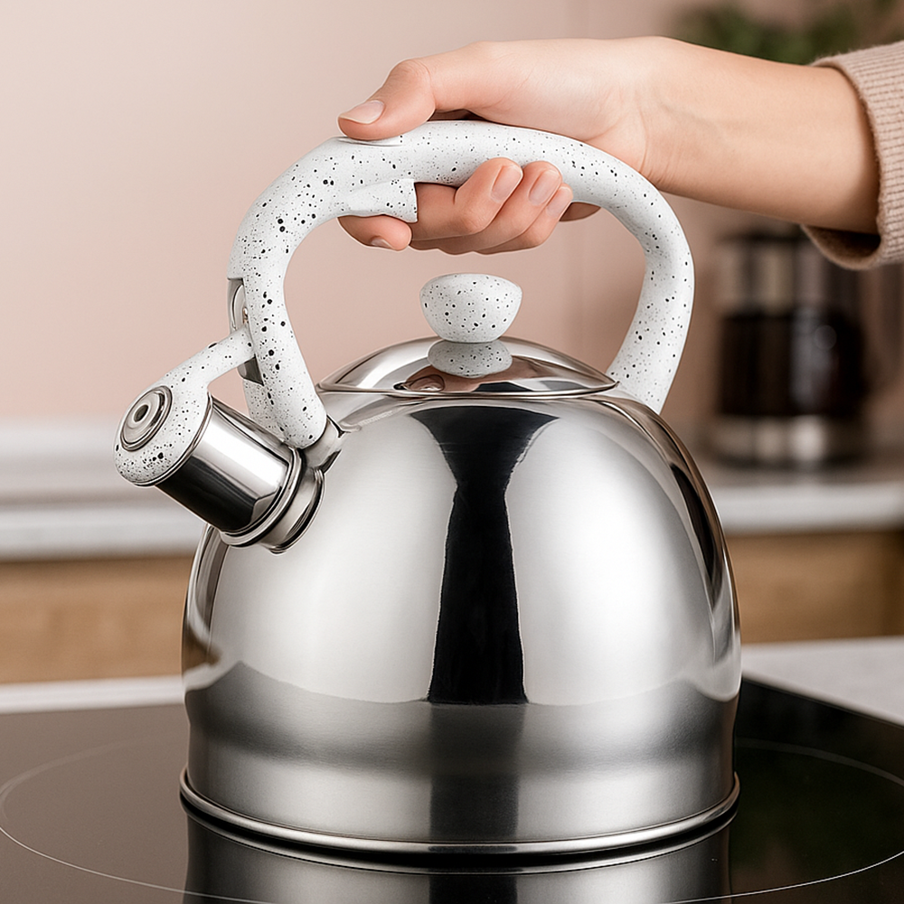 Чайник для плиты SnowStone с свистком капсульное дно нержавеющая сталь 2,0 л (03-MH-5174)