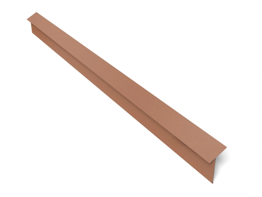 Защита карниза для фальц-настила матовая 2 м 0,45 мм RAL8004 (12408953)