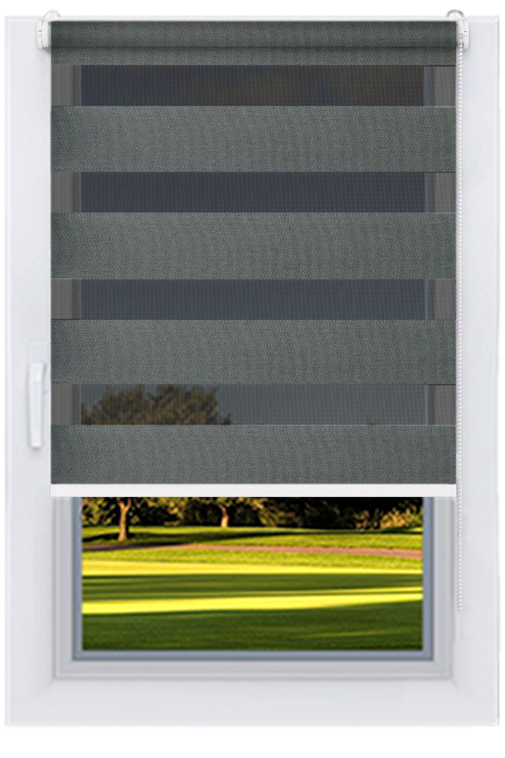 Ролета тканевая Decolux 150х160 см Блэклайн Графит