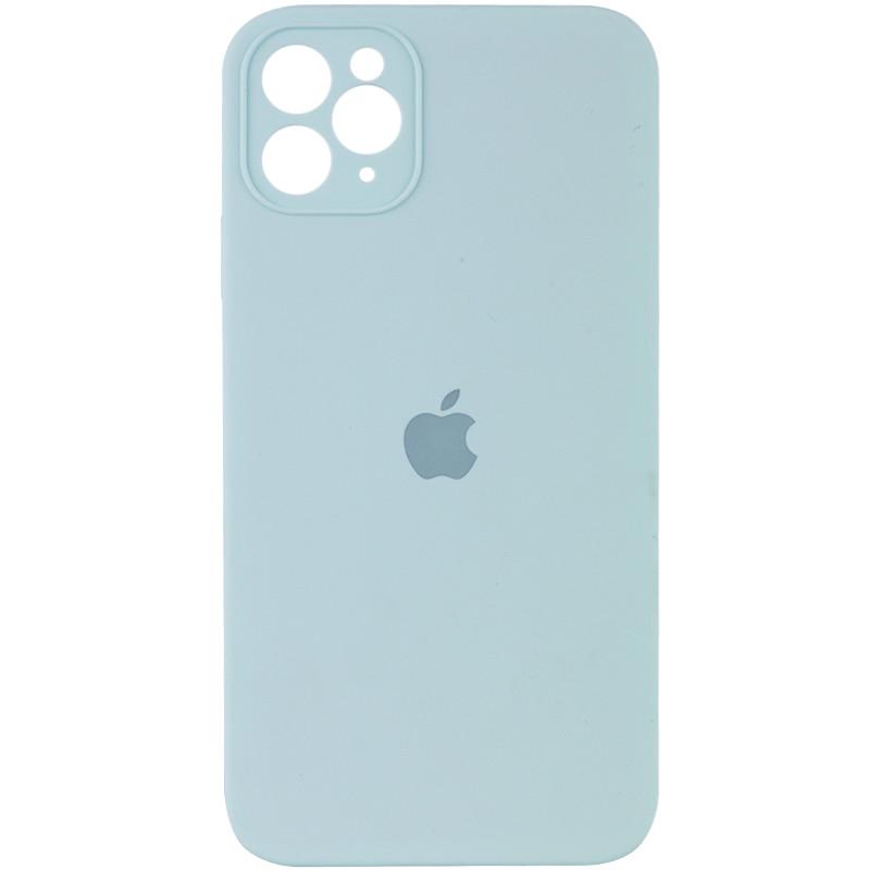 Протиударний чохол Silicone Case Square Full Camera Protective (AA) для Apple iPhone 11 Pro Max (6.5") Бірюзовий / Light Turquoise