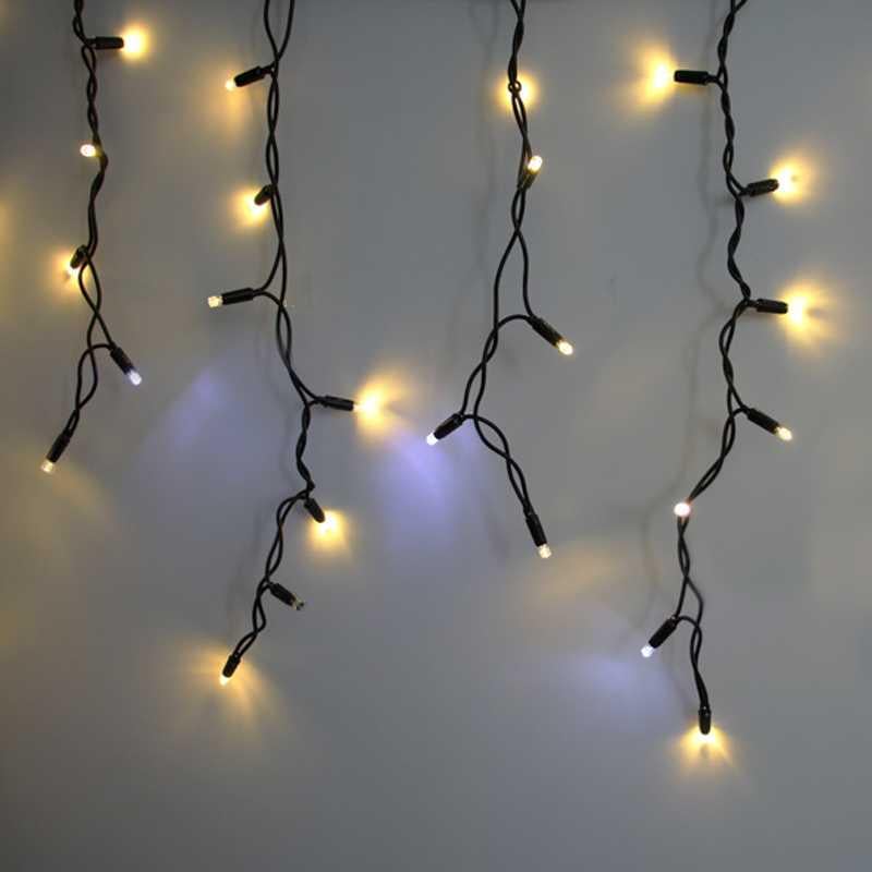 Гирлянда внешняя Starfall Premium бахрома черный провод 75LED 2х0,7 м 18flash IP65 холодный белый свет с мерцанием/без кабеля питания Гирлянда внешняя Starfall Premium бахрома черный провод 75LED 2х0,7 м 18flash IP65 холодный белый свет с мерцанием/без кабеля питания