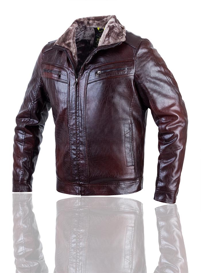 Куртка-дублянка мужская из натуральной кожи р. 60 Коричневый (23733800) - фото 2 Куртка-дублянка мужская из натуральной кожи р. 60 Коричневый (23733800) - фото 2