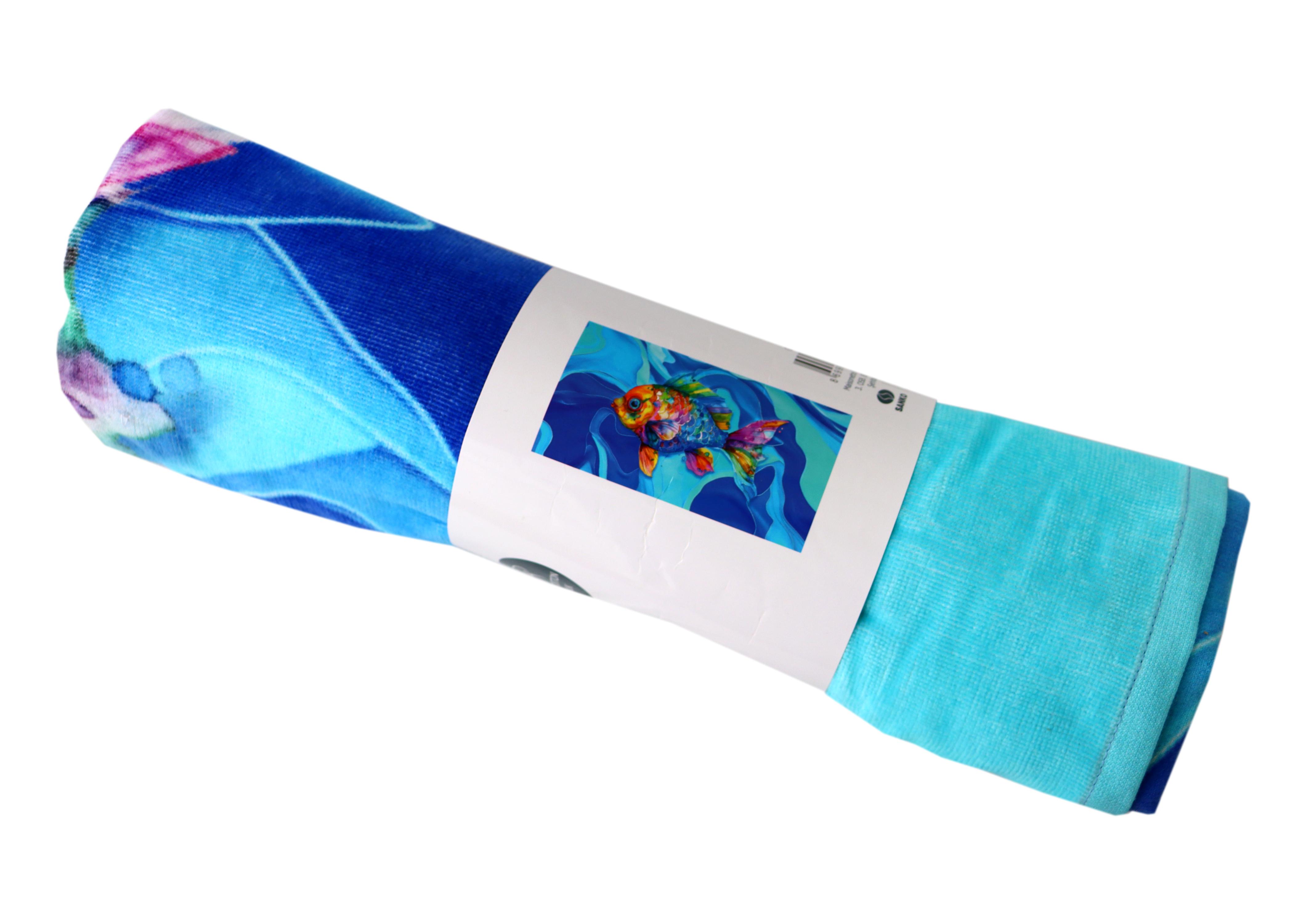 Полотенце пляжное Maisonette Goldfisch 75х150 см 350 г/м2 - фото 6