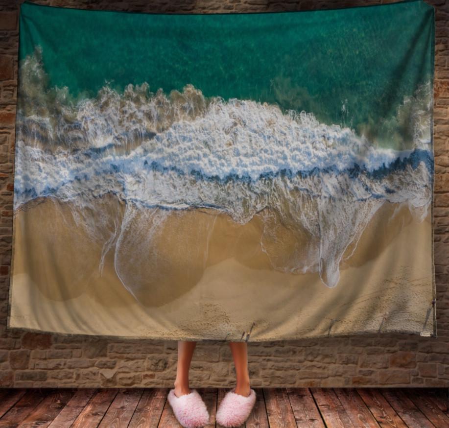 Плед з 3D принтом Морське узбережжя 150x200 см (epi_0484)