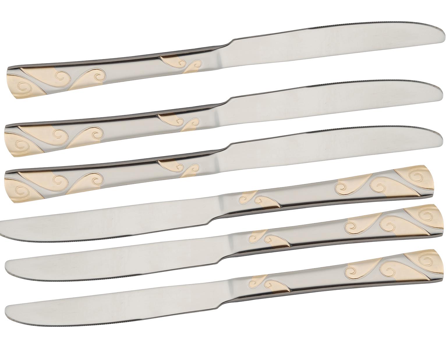 Набор столовых ножей VESTA LEMOKRIT 6 шт. Золотистый (BG-506LG-N1)