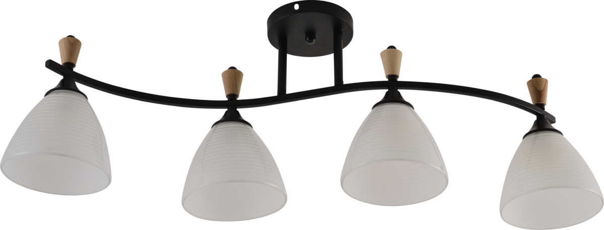 Люстра потолочная Light House SRS-20715/4 плафон белый Черный/Дерево Люстра потолочная Light House SRS-20715/4 плафон белый Черный/Дерево