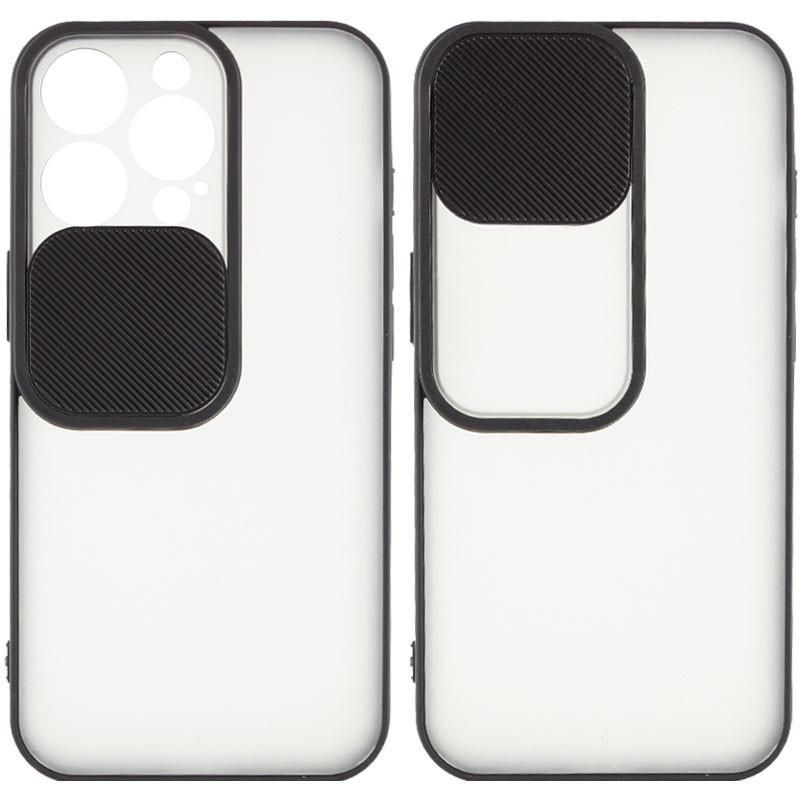 Противоударный чехол Camshield mate TPU со шторкой для камеры для Apple iPhone 13 Pro (6.1") Черный