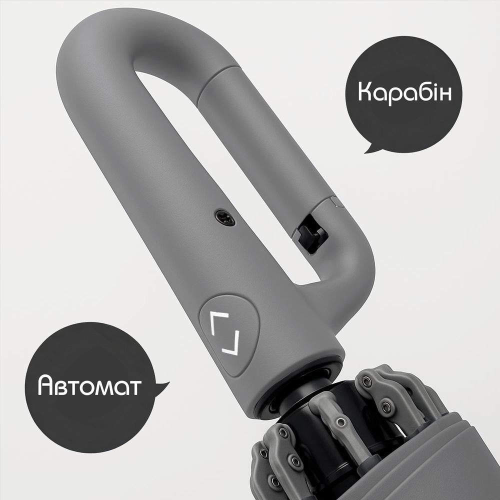 Зонтик автоматический LOSSO ClipX Серый (521031169) - фото 6 Зонтик автоматический LOSSO ClipX Серый (521031169) - фото 6