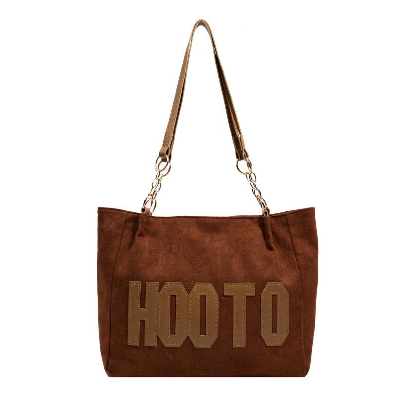 Городская сумка женская Hoo экозамша Dark Brown (id_1381)