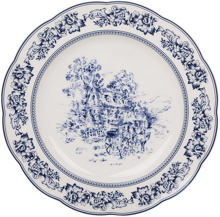Набір порцелянових тарілок Heritage Toile Blue Ø 27 см 6 шт. Блакитний орнамент