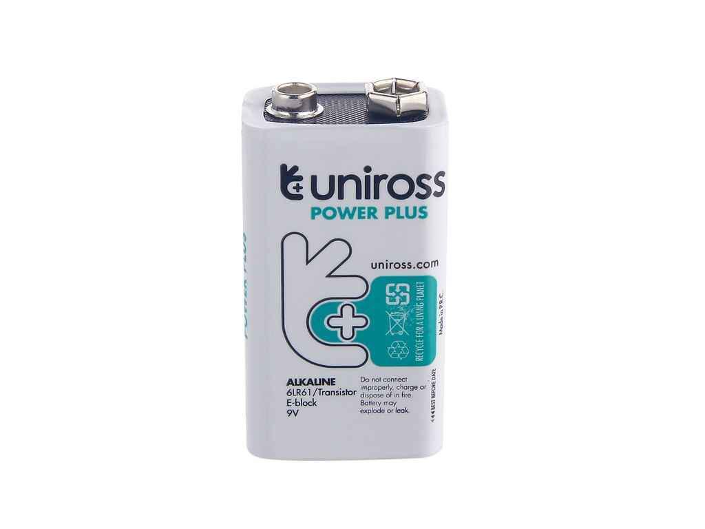 Батарейка щелочная Uniross 6LR61 Power Plus Alkaline 9V-PK (1086897)