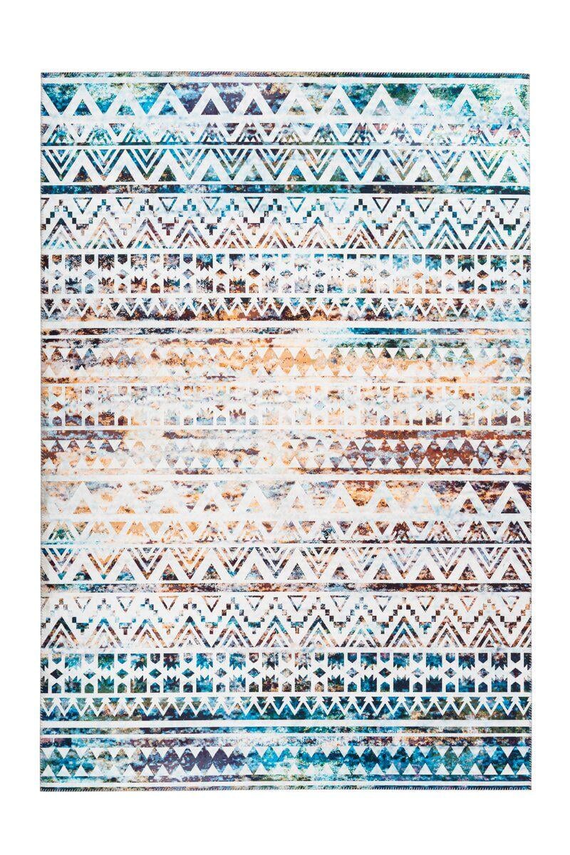 Ковёр с плоским ворсом в этно стиле Arte Espina Galaxy 800 Белый/Синий/Коричневый (XLC3P-200-290-E)