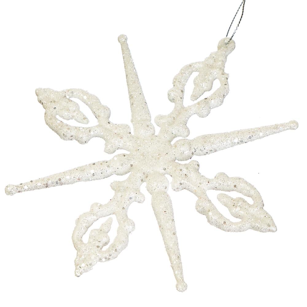 Новогодняя подвеска Elisey Снежинка праздничная 1 шт. Белый (021NZ)