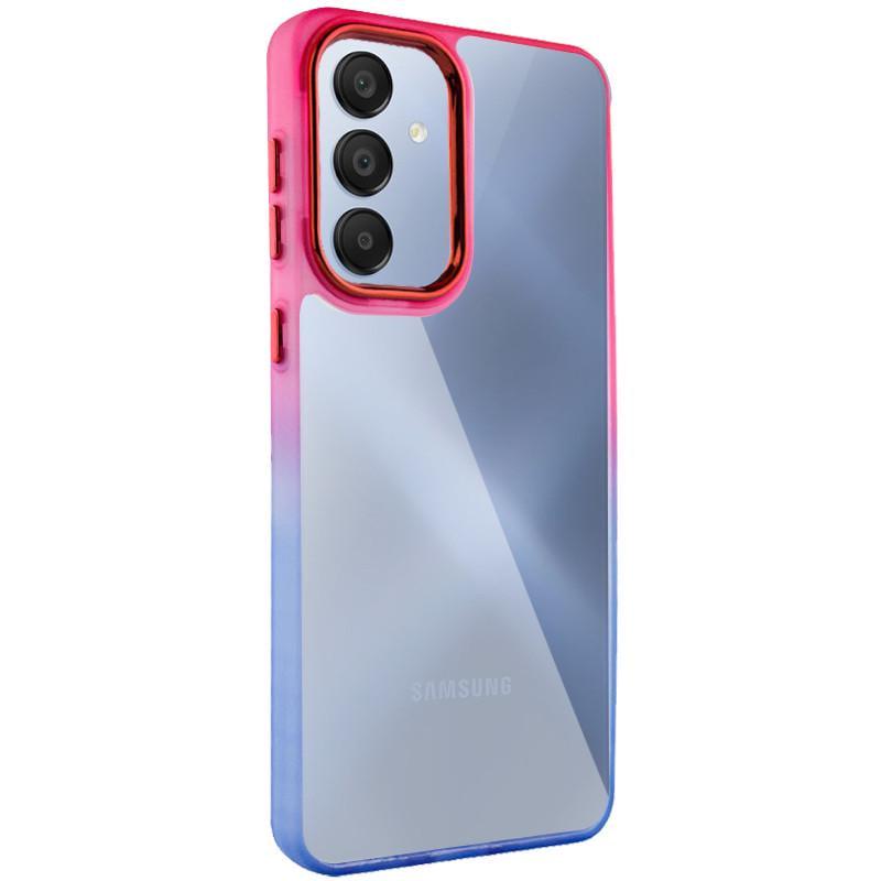 Противоударный Чехол TPU+PC Fresh sip series для Samsung Galaxy A55 Синий/Розовый