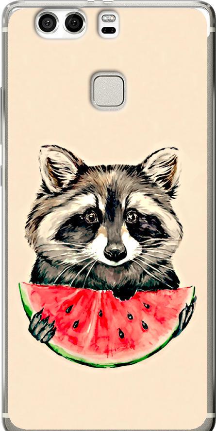 Чехол на Huawei P9 Plus Енотик с арбузом (4605u-300-42517) Чехол на Huawei P9 Plus Енотик с арбузом (4605u-300-42517)