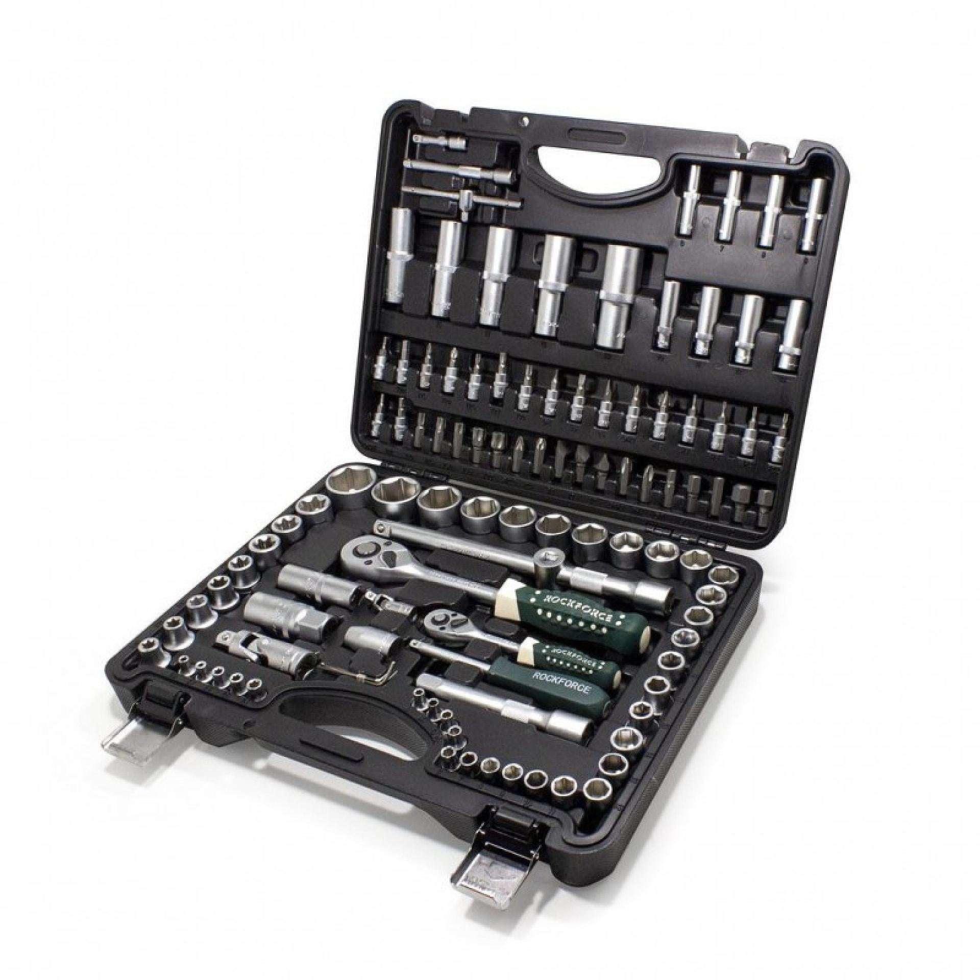 Набор инструментов ROCKFORCE RF-41082-5 6-гранный 1/4"/1/2" 108 пр. 4-32 мм в кейсе (4108R-5)