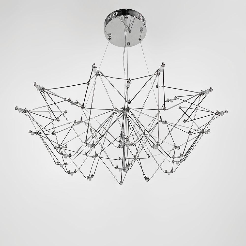 Люстра невагома LED Ø 80 см Срібний (MJ 206-800 CH)