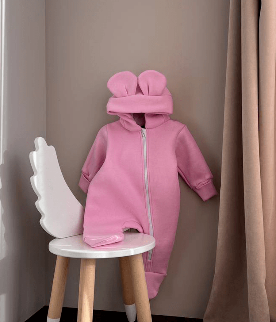 Комбинезон детский Bunny Box Микки с ушками триника утепленный р. 62 Розовый (22133984)