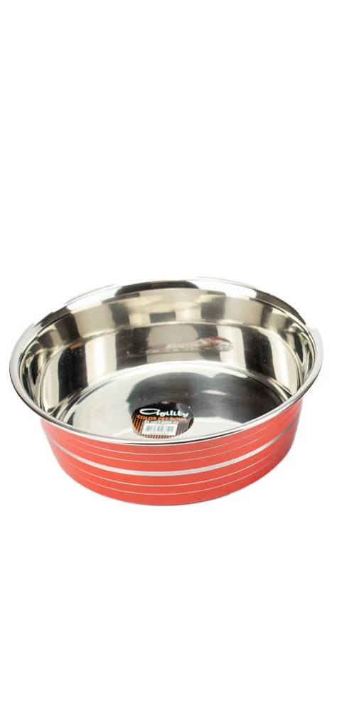 Миска для тварин Agility металева 2 л 25 см Червоний (2477083726)