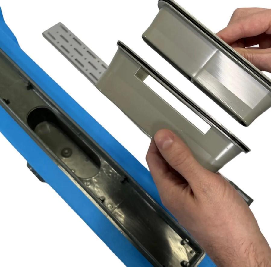 Душовий канал з горизонтальним фланцем MAXIFLOW Standart Line Дощ з решіткою 60 см (4022.TY050K.060.1) - фото 2