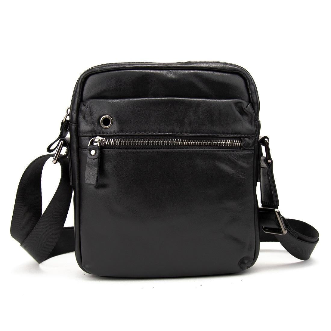 Чоловіча сумка шкіряна класична Tiding Bag 8717A Чорний (2711213242)