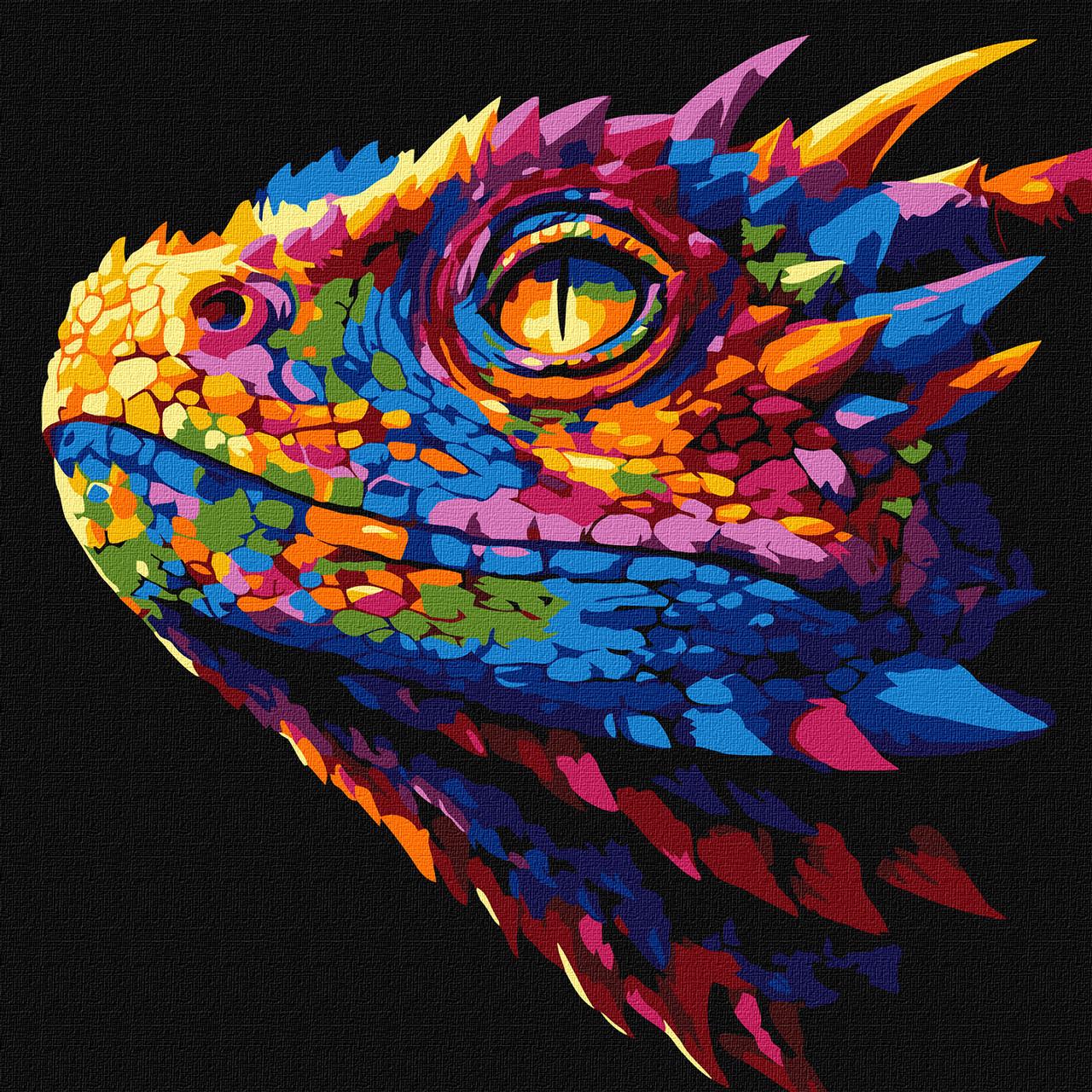 Картина за номерами Ideyka Яскравий дракон 30х30 см (2824290401)