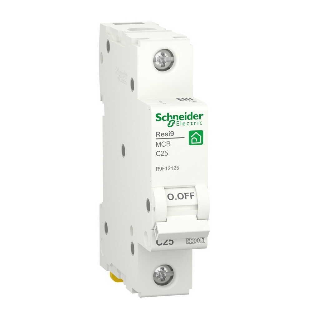 Автоматический выключатель Schneider Electric 6 кА C 1P 25 А Resi9 (R9F12125)