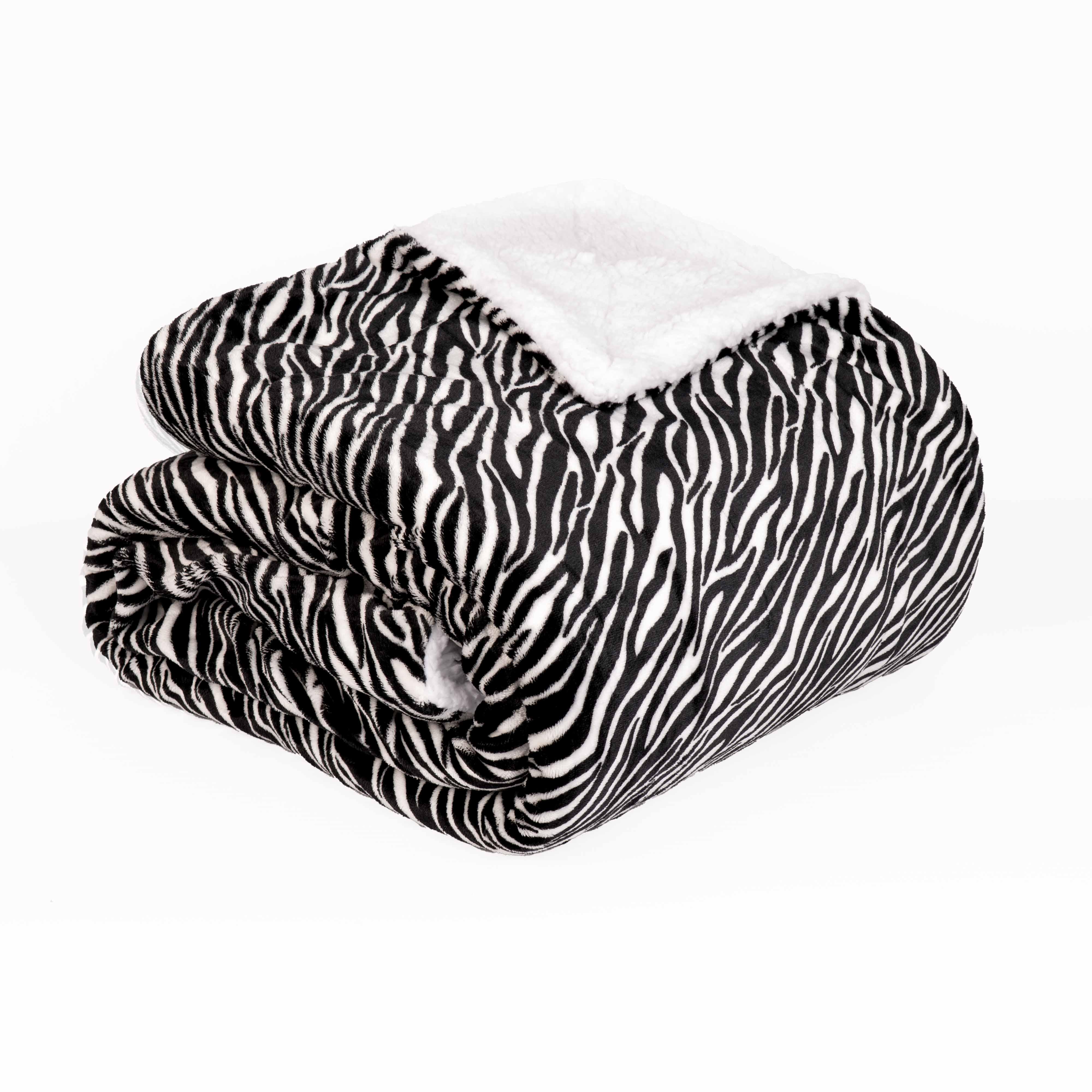 Плед Love You флісовий з шерпою Зебра 150х200 см (ly9127)