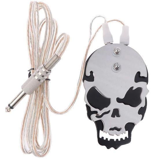 Педаль для тату машинки металлическая в виде черепа (FS3017A)