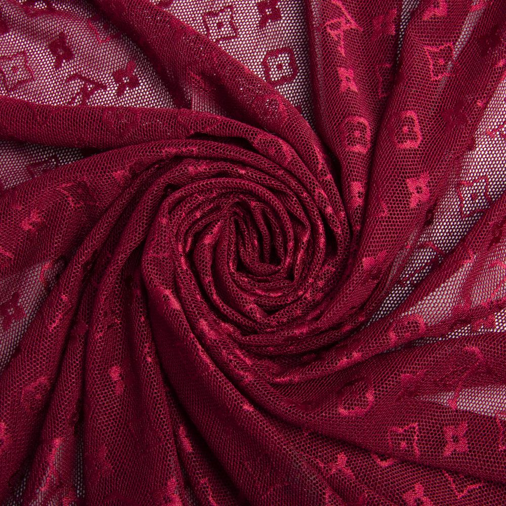 Ткань Сетка LV стрейч Вишня (24391)