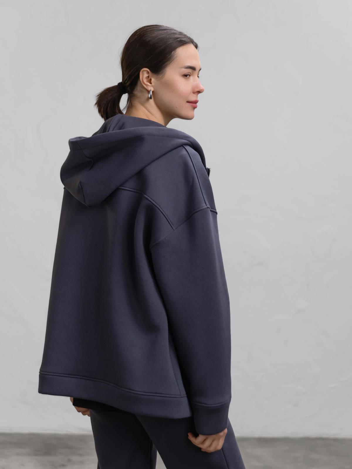 Худі жіноче з начосом на блискавці FROMUS S/M Графітовий (2646-8) - фото 7 Худі жіноче з начосом на блискавці FROMUS S/M Графітовий (2646-8) - фото 7