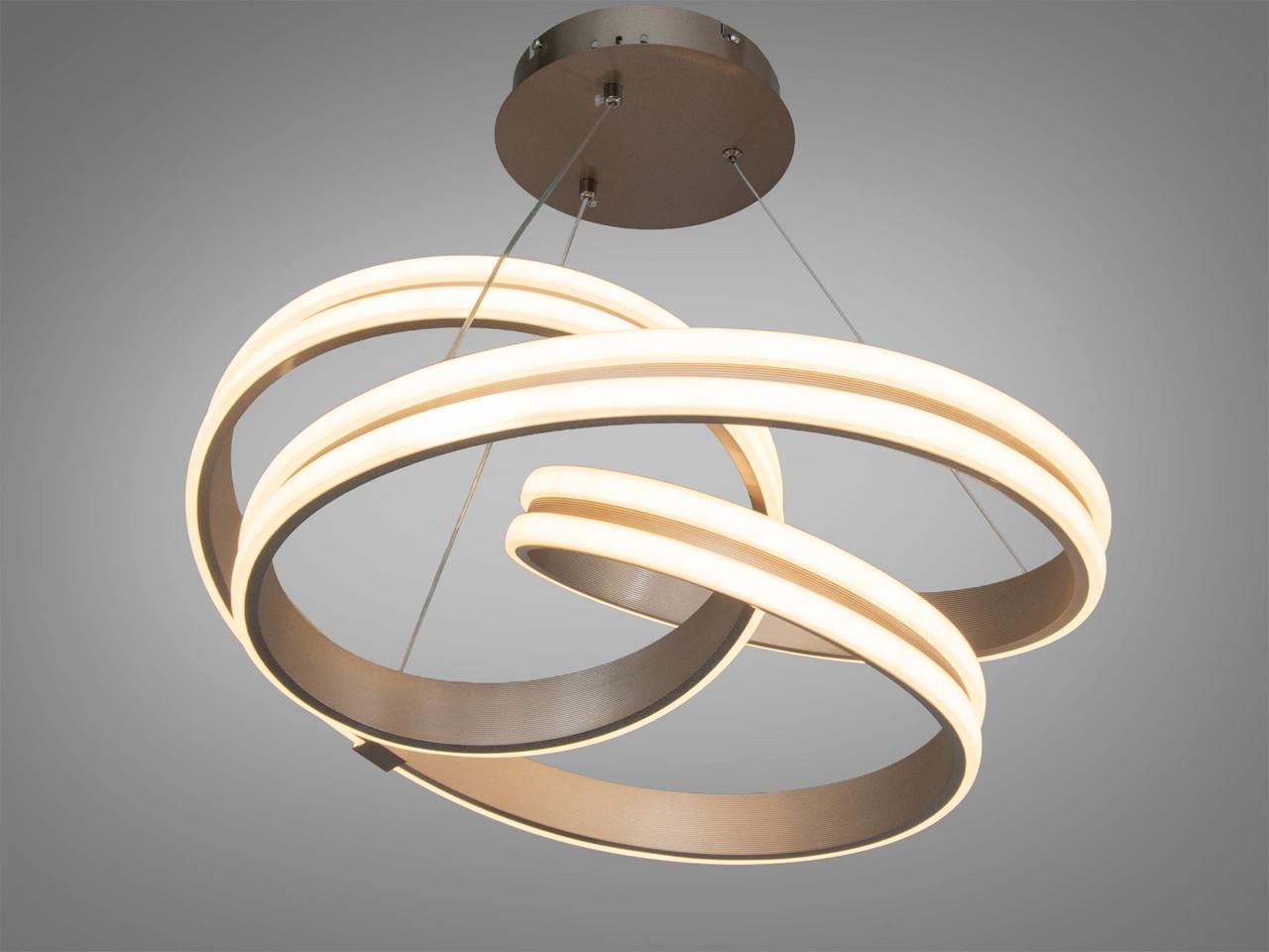 Люстра светодиодная для гостиной Diasha MX78095/1CF 120Вт с пультом Коричневый (2950852175)