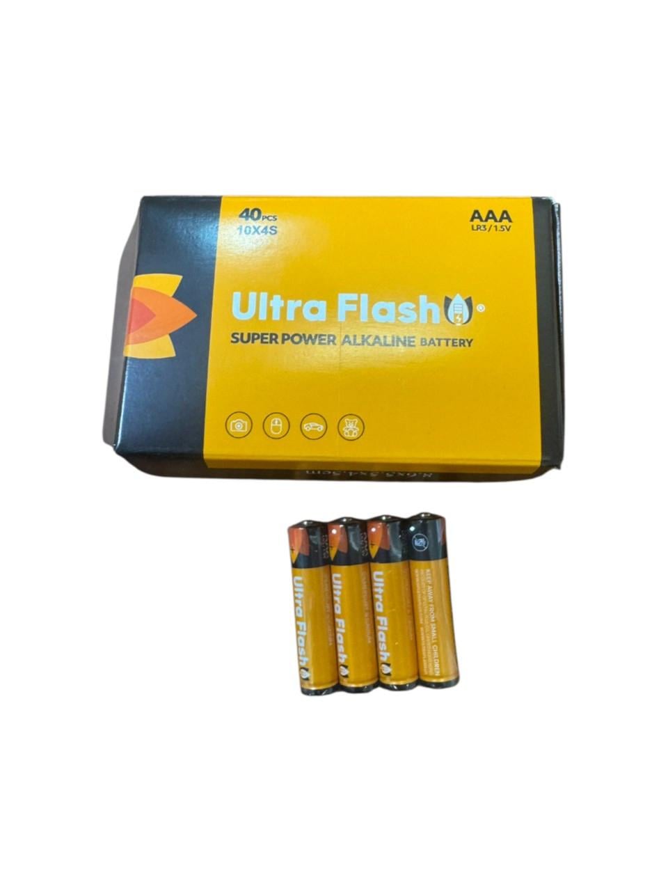 Батарейка Ultra Flash LR3 AAA Super Power Alkaline минипальчик 40 шт./уп. (2572)