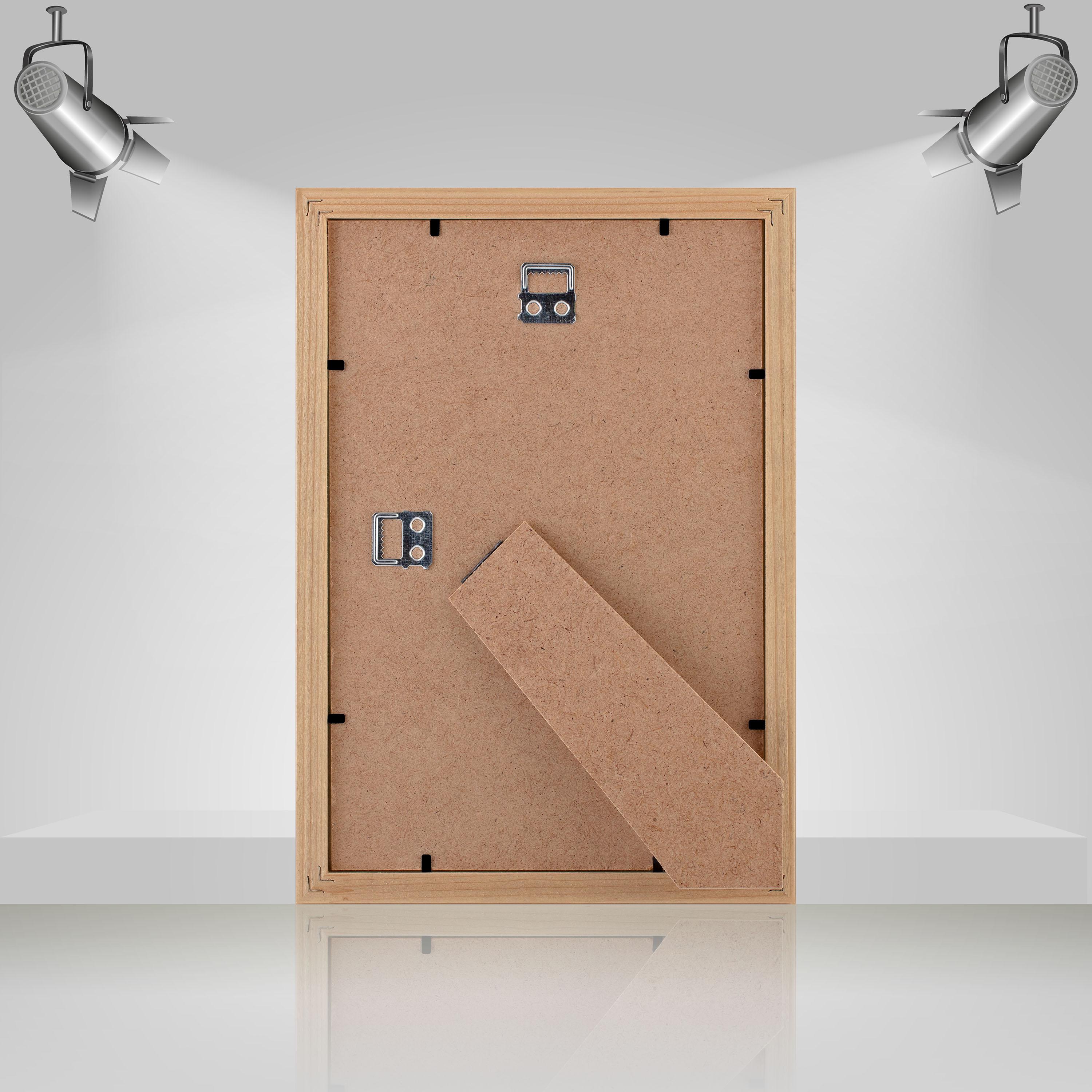 Фоторамка деревянная EmojiFrame 20х30 см AH2220-02 антибликовое стекло 2 мм с ножкой Фиолетовый - фото 4