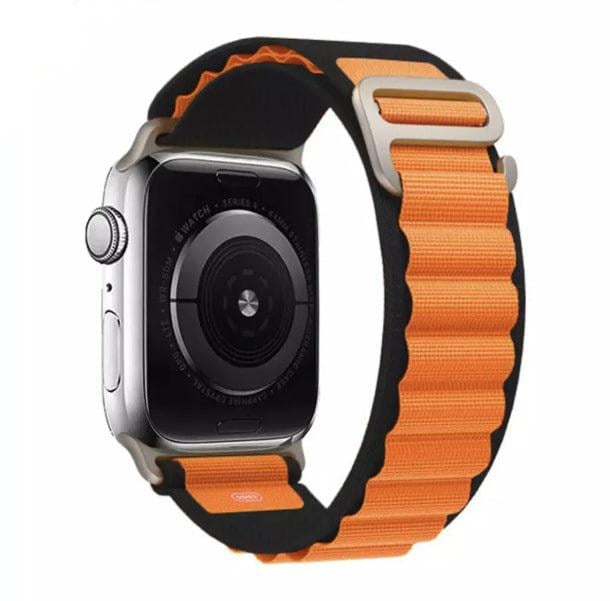 Ремінець спортивний Alpine Loop для Apple Watch 42-49 мм Помаранчево-чорний (000556467)