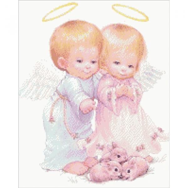 Набор с алмазной мозаикой Идейка Ангелочки 40x50 см (АМ1006-mt)