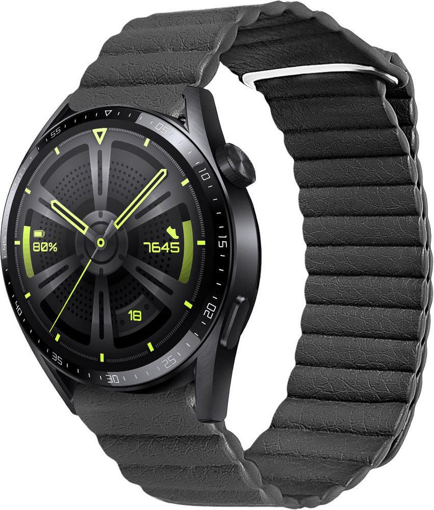 Ремінець шкіряний Genis для Huawei Watch GT 4 46 мм Black (38555-2B)