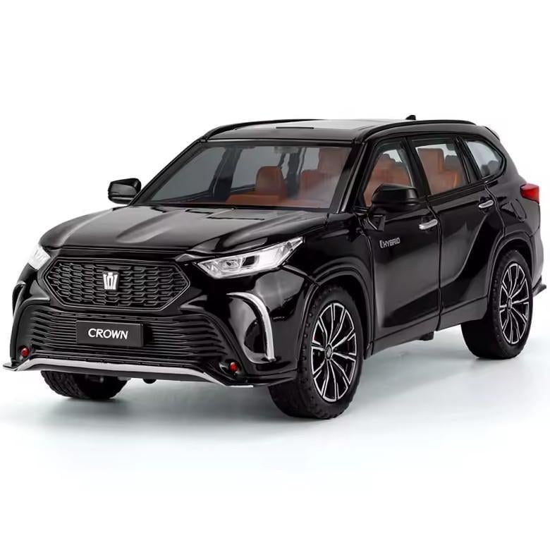 Игрушечная машинка Toyota Crown Kluger металлическая 1:24 инерционная со звуком/светом/открывающаяся дверь и багажник (34880389)
