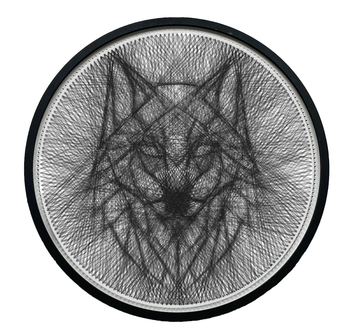 Картина нитками ArtLover String Art Волк с рамкой 50 см (AL-k20002)