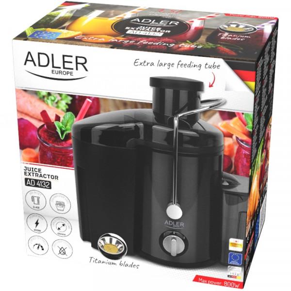 Соковыжималка Adler AD 4132 Dark Inox 600W контейнер для сока 450 мл с контейнером для мякоти 1500 мл Black (AD4132) - фото 6