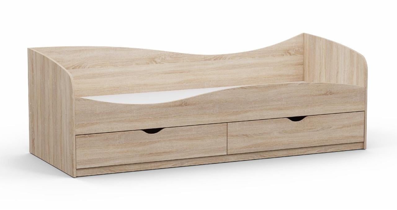Ліжко односпальне Kontinent L-7 із шухлядами 80х200 см Дуб Сонома (86220209)