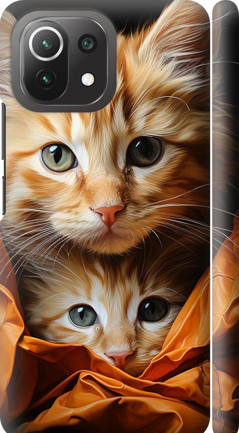 Чехол на Xiaomi Mi 11 Lite Котики 2 (5664m-2281-42517)
