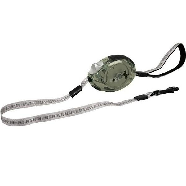 Поводок-рулетка для собак Dogx2GO Belt Glassy Flamingo L светоотражающая лента до 35 кг 2 м (5411290211376)
