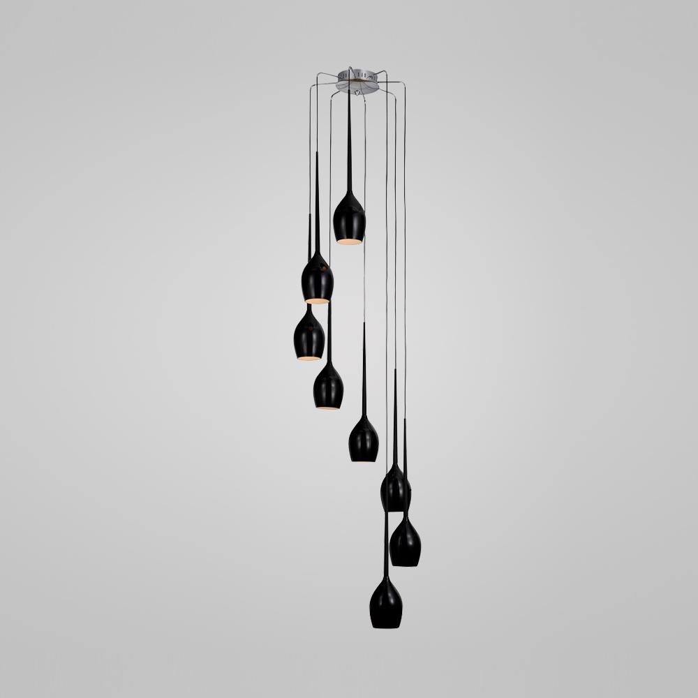 Підвісний світильник Azzardo Izza AZ0159 Shiny Black (MD 1288A-8BL)