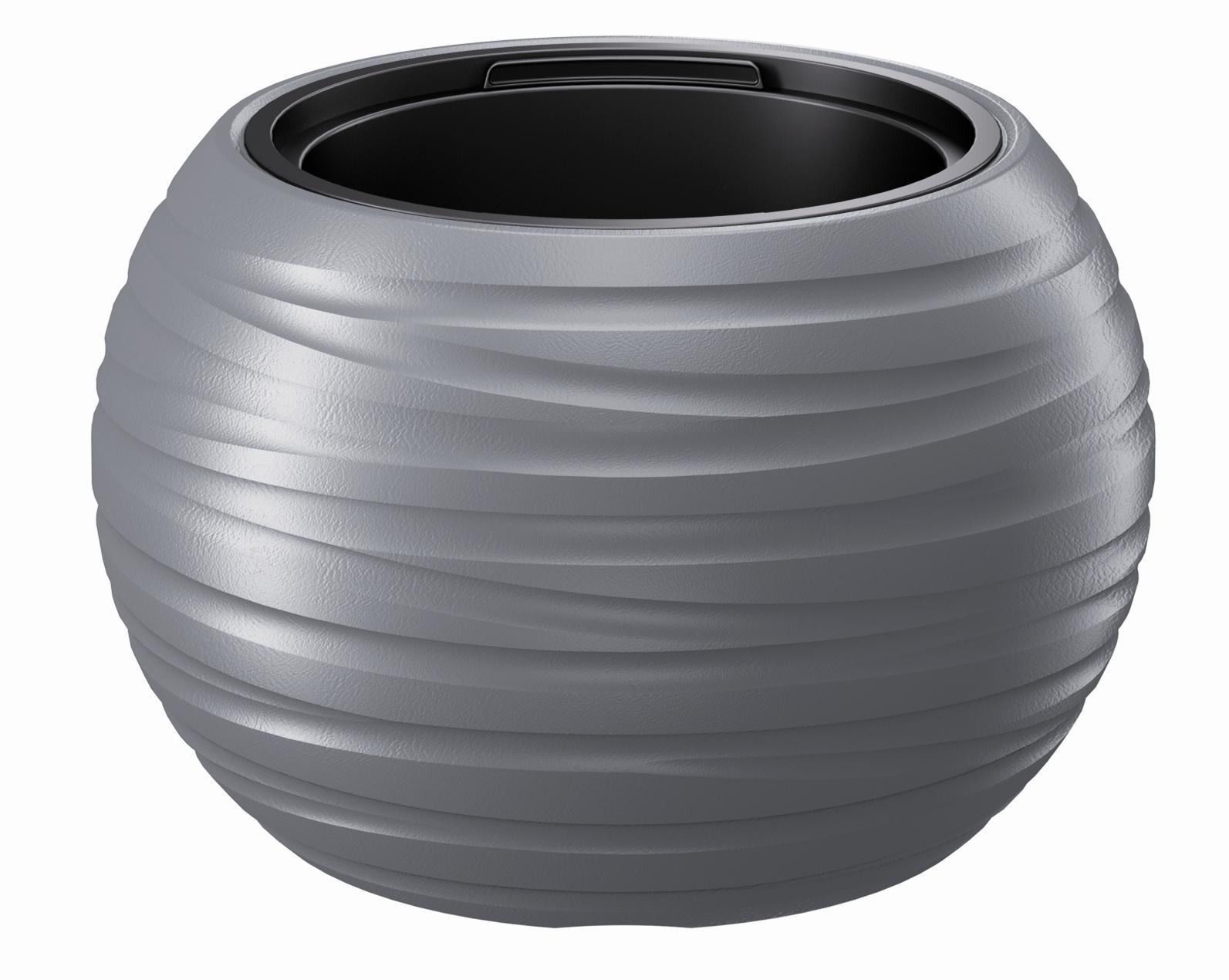 Горшок для цветов Prosperplast MAZE круглый с вкладышем 44х30 см Серый (89038-405)