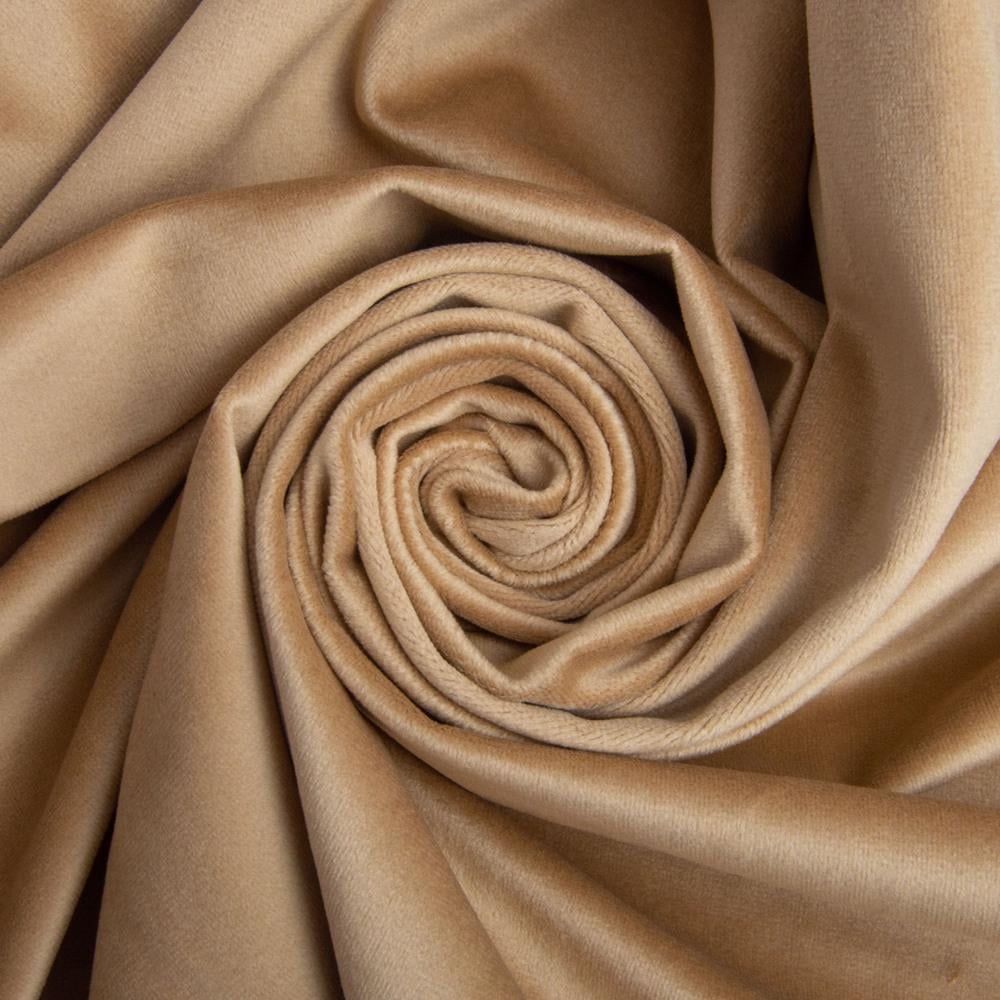 Тканина велюр однотонний Вайлет 290 гр/м2 150 см Бежевий (26875) - фото 1