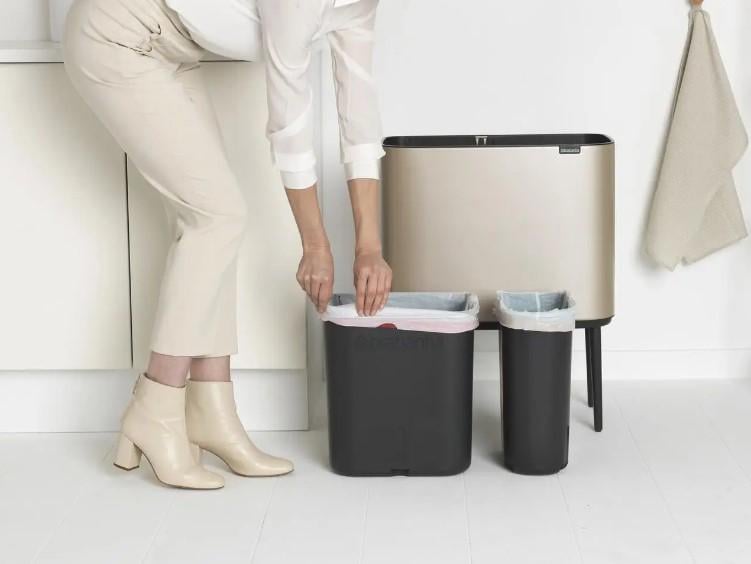 Бак для сміття Brabantia Touch Bin Bo 11+23 л Бежевий (201585) - фото 6