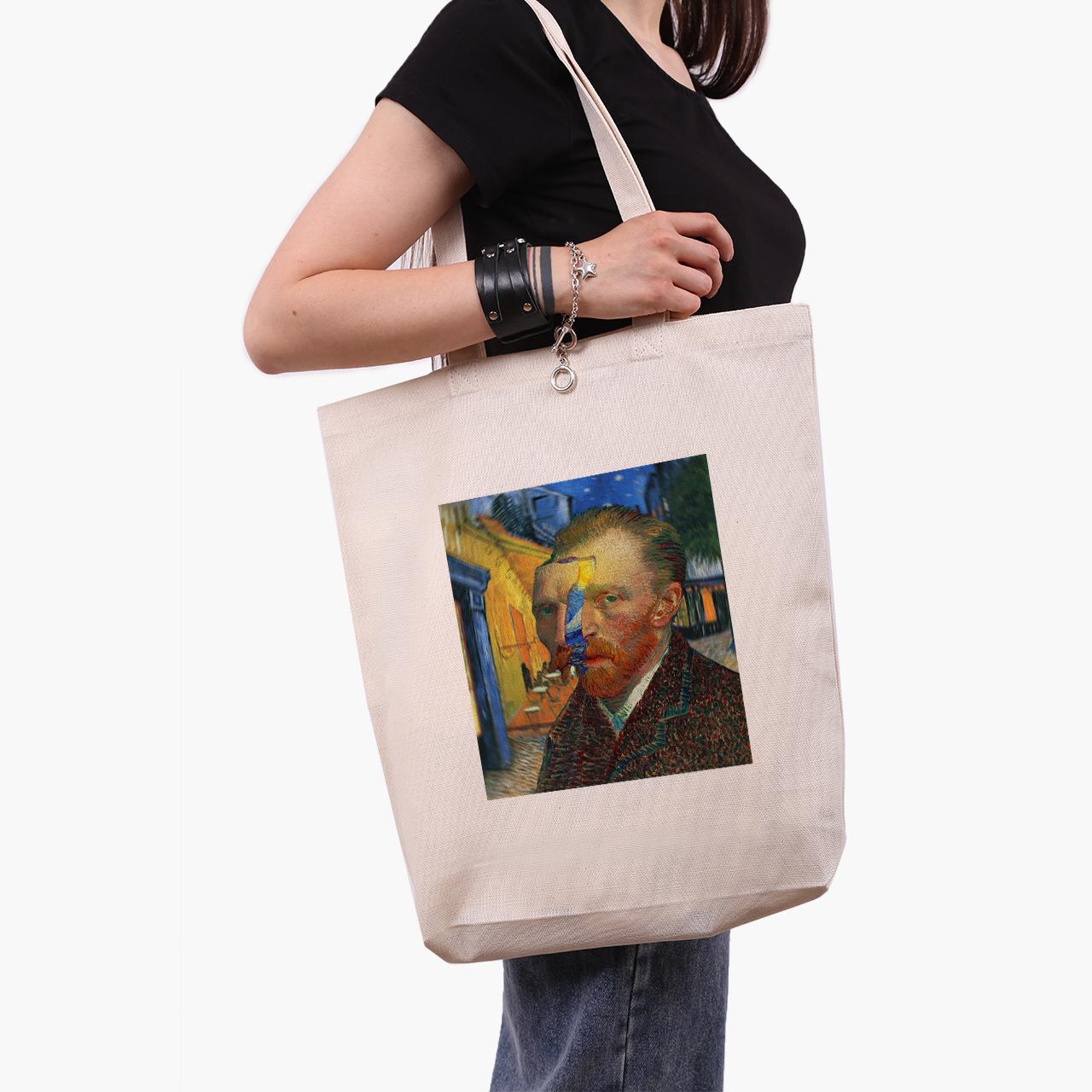 Эко сумка шоппер Vincent van Gogh 41x39x8 см Бежевый (9227-2968-WTD)