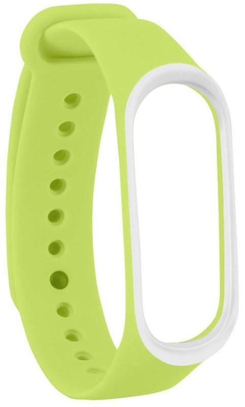 Ремінець UWatch Double Color Replacement Silicone Band Line For Xiaomi Mi Band Line 3/4 Yellow/White - фото 1